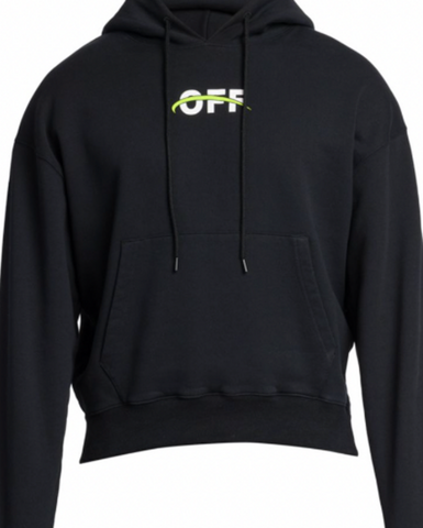 OFF-WHITE Industrial Over Hoodie In Black White