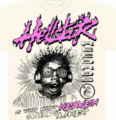 HELLSTAR SOUNDS LIKE HEAVEN SHORT SLEEVE TEE CREAM/PINK