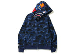 BAPE Color Camo Shark Full Zip Hoodie (SS23) Navy