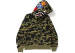 BAPE 1st Camo Shark Full Zip Hoodie Green