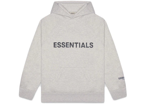 Fear of God Essentials Pullover Hoodie Applique Logo Heather Oatmeal
