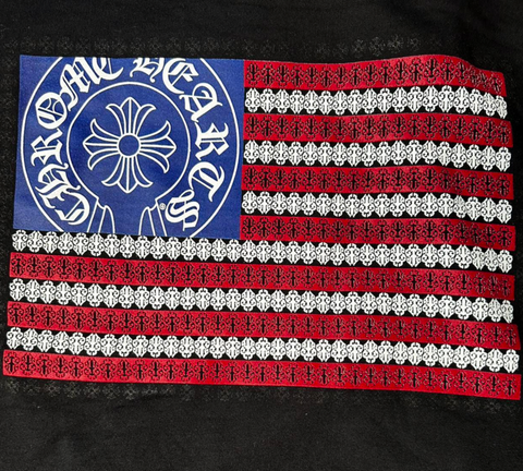 CHROME HEARTS - USA FLAG HOODIE (BLACK/WHITE/BLUE/RED)