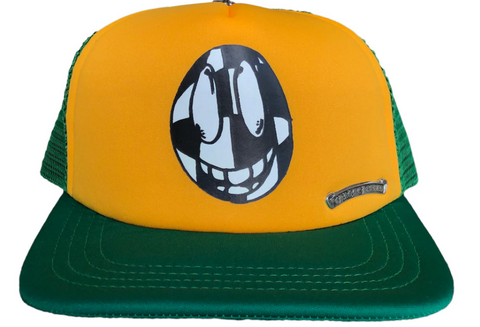 Chrome Hearts Matty Boy Sex Records Smiley Trucker Hat Green/Yellow