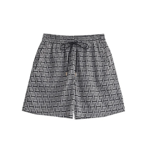 Hugh & Main Monogram Shorts Black