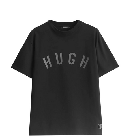 HUGH MAIN "HUGH" ESSENTIALS TEE BLACK