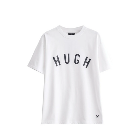 HUGH MAIN "HUGH" ESSENTIAL TEE WHITE