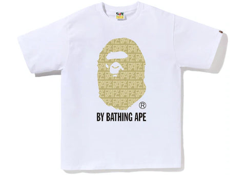 BAPE Logo Monogram By Bathing Ape Tee White Beige